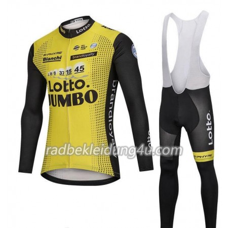 Set Langarmtrikot + Trägerhose Lange 2018 LottoNL-Jumbo N001